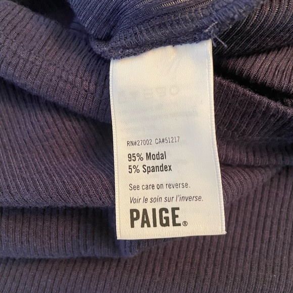 PAIGE Kenzie Bell Sleeve Turtleneck Size L in Rich Navy - Picture 6 of 14